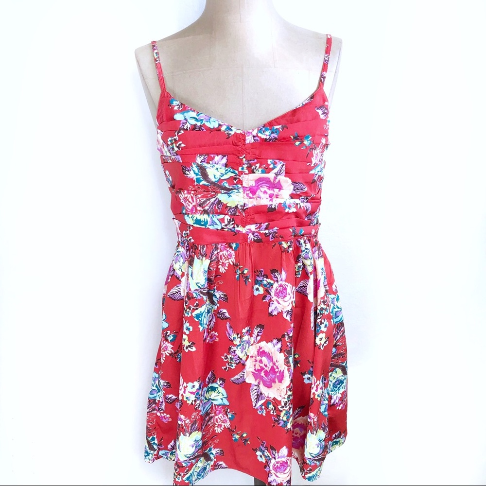 4/$25 ⭐️ Roxy Coral Floral Strap Summer Dress - Picture 2 of 7